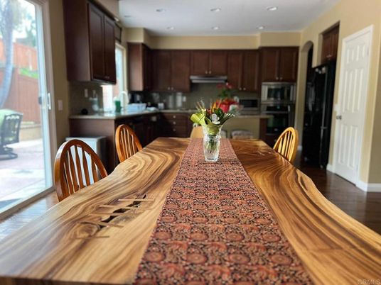 Dining room, Interior, Kitchen, Recessed Lighting, Wood Texture Flooring