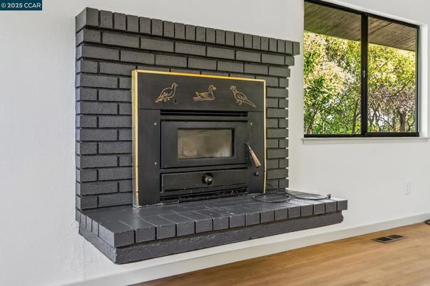 Fireplace, Interior, Wood Texture Flooring