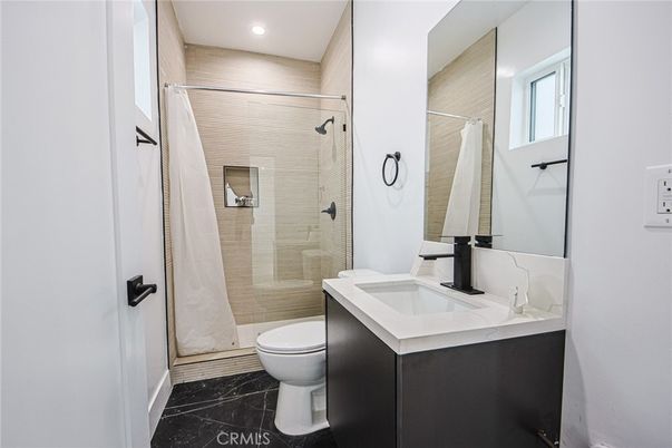 Bathroom, Glass Shower, Interior, Marble, Recessed Lighting