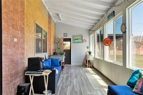 Interior, Stone Walls, Wood Texture Flooring