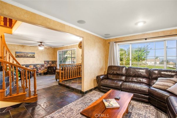 Interior, Living room, Recessed Lighting, Stone Walls