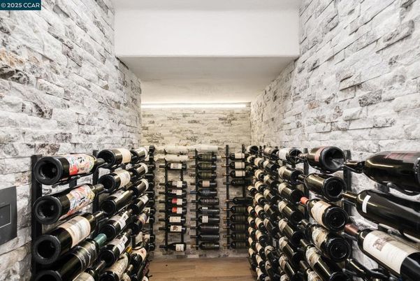 Interior, Stone Walls, Wine Storage, Wood Texture Flooring