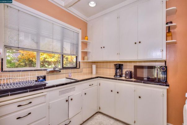 Interior, Kitchen, Recessed Lighting, Tile Countertops