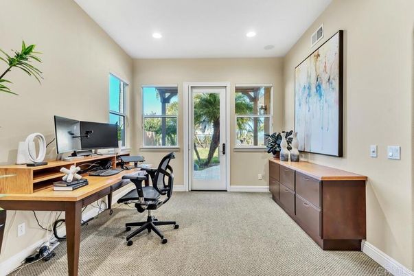 Home Office, Interior, Recessed Lighting