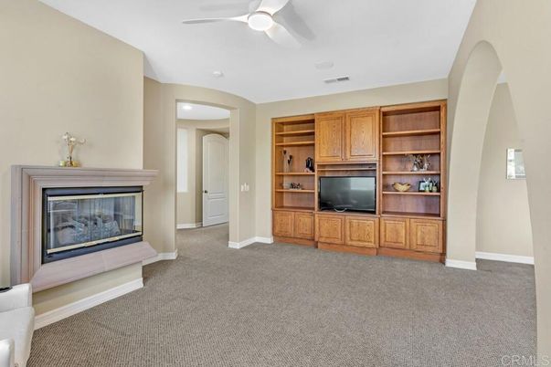 Empty room, Fireplace, Interior, Recessed Lighting