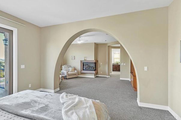Bedroom, Fireplace, Interior