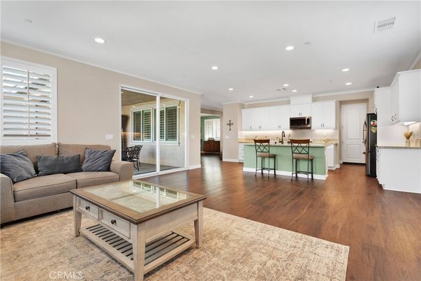 Interior, Kitchen, Living room, Recessed Lighting, Wood Texture Flooring