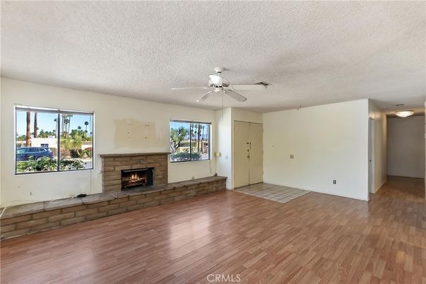 Empty room, Fireplace, Interior, Wood Texture Flooring