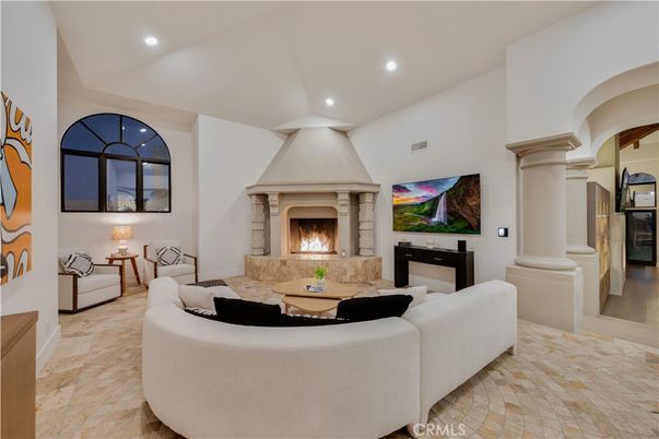Fireplace, Interior, Living room, Recessed Lighting