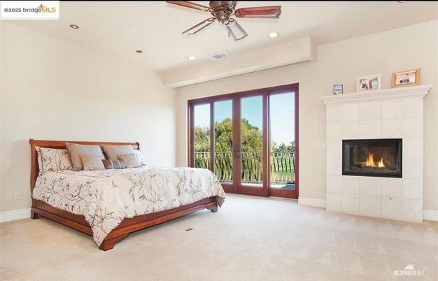 Bedroom, Fireplace, Interior, Recessed Lighting