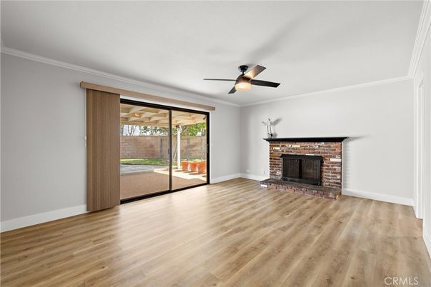 Empty room, Fireplace, Interior, Wood Texture Flooring