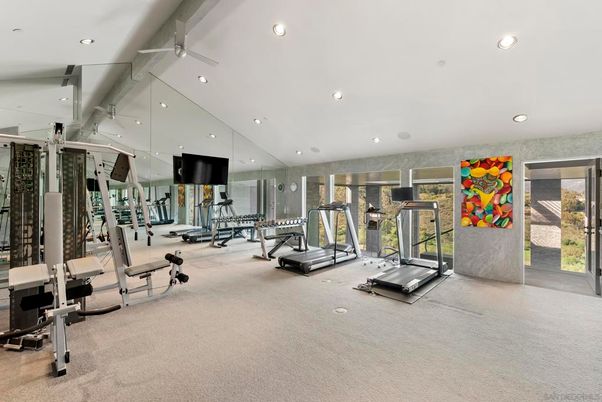 Fitness Equipment, Gym, Interior, Recessed Lighting
