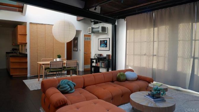 Dining room, Interior, Living room, Pendant Lights, Wood Texture Flooring