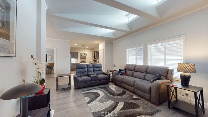 Interior, Kitchen, Living room, Pendant Lights, Recessed Lighting, Wood Texture Flooring