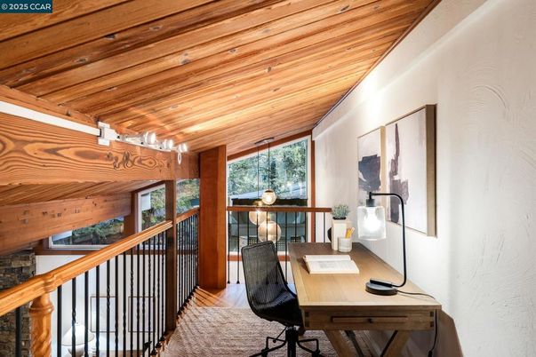 Home Office, Interior, Wooden Ceilings, Wood Texture Flooring