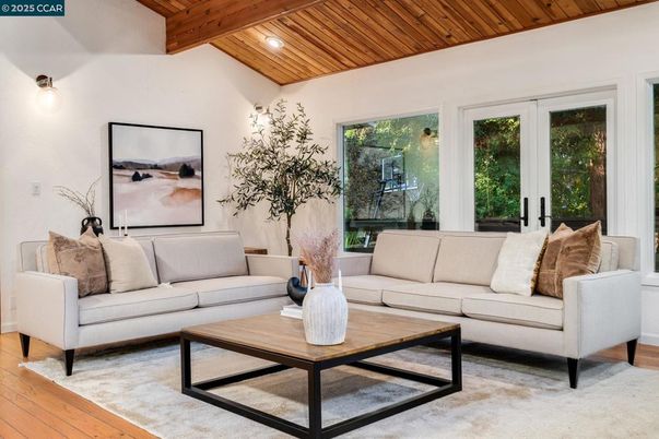 Interior, Living room, Recessed Lighting, Wooden Beams, Wooden Ceilings, Wood Texture Flooring