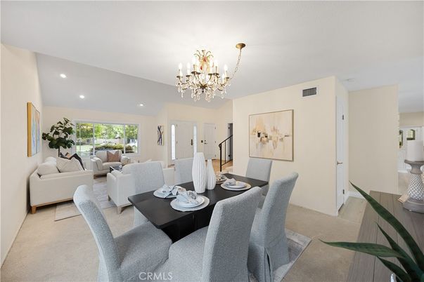 Chandelier, Dining room, Interior, Living room, Recessed Lighting