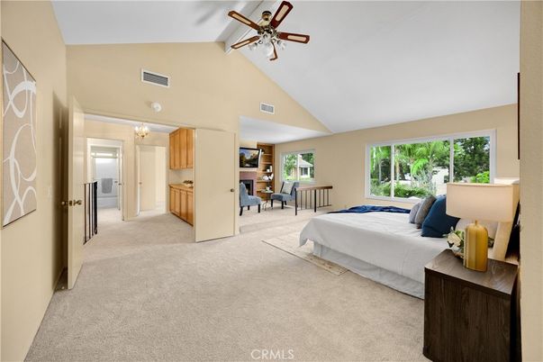 Bedroom, Chandelier, Interior
