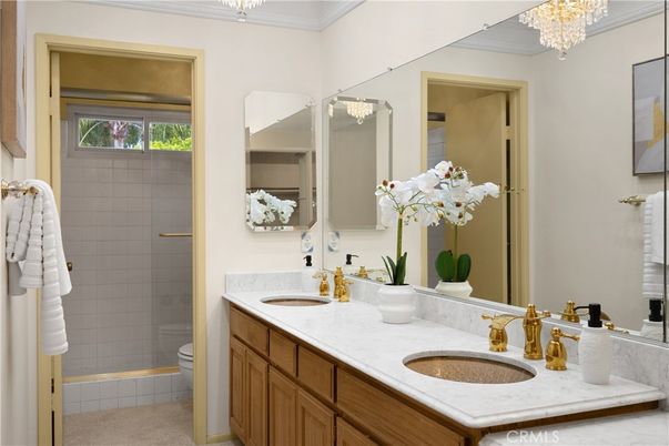 Bathroom, Dual Sink Vanities, Glass Shower, Interior