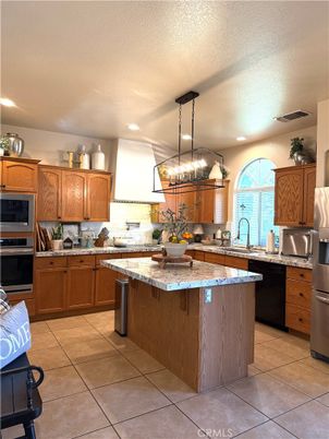 Interior, Kitchen, Pendant Lights, Recessed Lighting, Stainless Steel Appliances