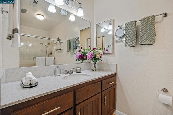 Bathroom, Dual Sink Vanities, Glass Shower, Interior