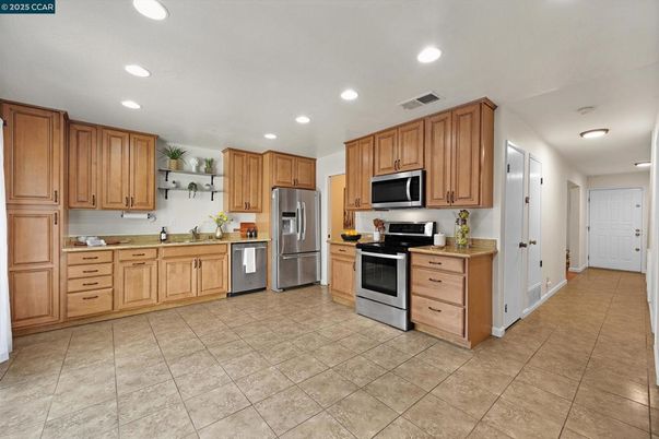 Interior, Kitchen, Recessed Lighting, Stainless Steel Appliances