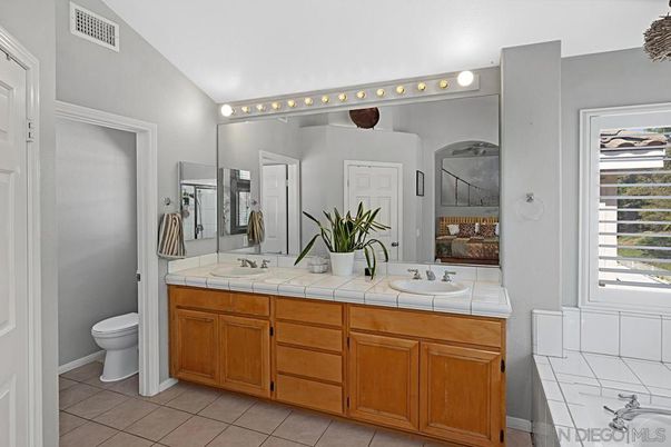 Bathroom, Dual Sink Vanities, Interior, Tile Countertops