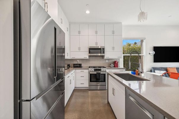 Interior, Kitchen, Pendant Lights, Recessed Lighting, Stainless Steel Appliances