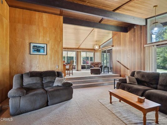 Dining room, Interior, Living room, Pendant Lights, Wooden Beams, Wooden Ceilings, Wooden Walls