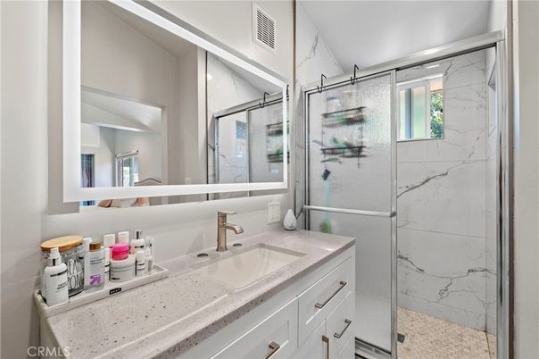 Bathroom, Glass Shower, Interior, Marble Walls