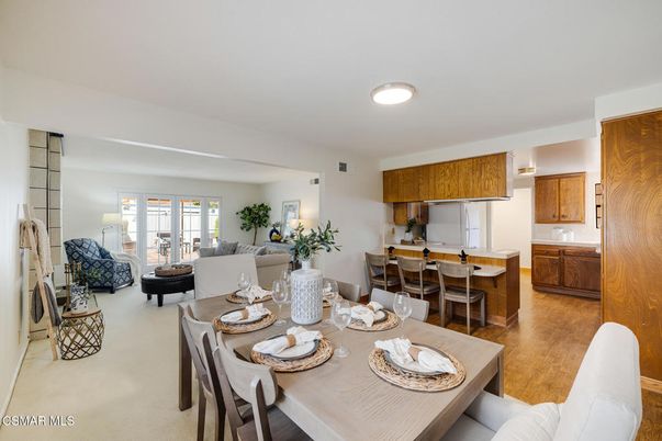 Dining room, Interior, Kitchen, Living room, Wood Texture Flooring