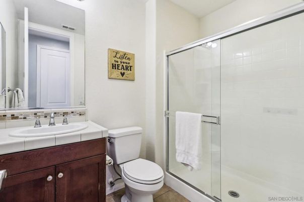 Bathroom, Glass Shower, Interior, Tile Countertops