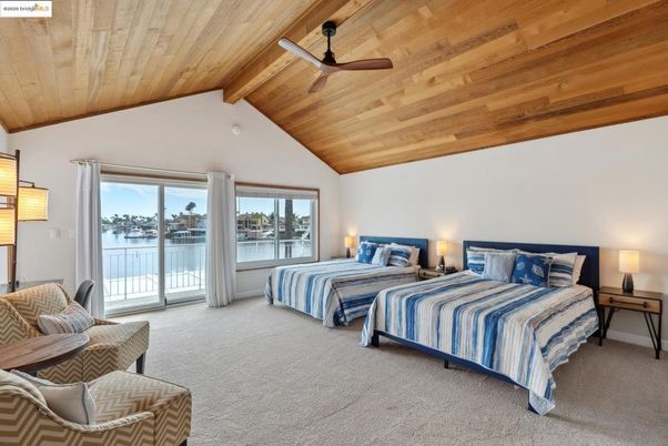 Bedroom, Interior, Water, Wooden Ceilings
