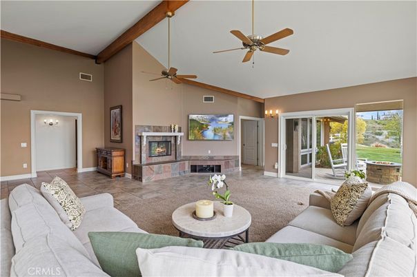 Fireplace, Interior, Living room, Wooden Beams