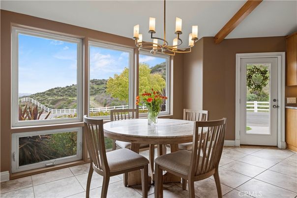 Chandelier, Dining room, Interior, Wooden Beams