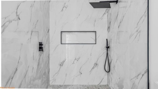 Bathroom, Interior, Marble Walls