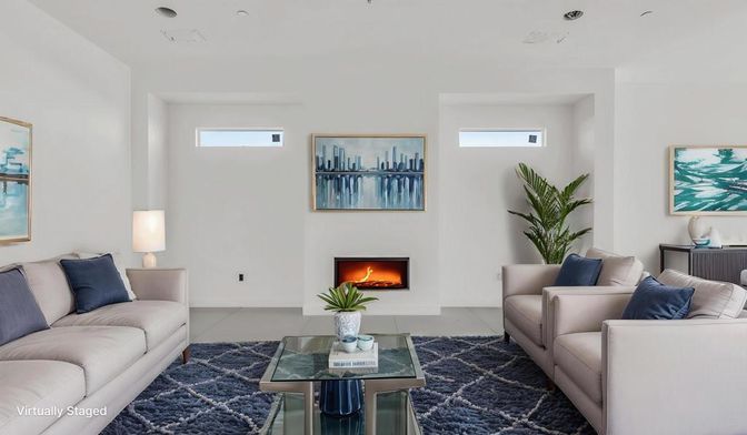 Fireplace, Interior, Living room, Recessed Lighting