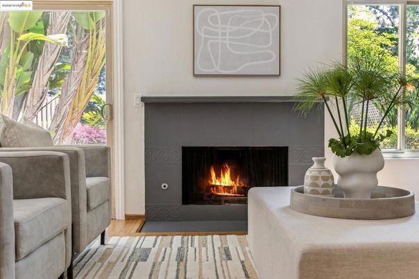 Fireplace, Interior, Wood Texture Flooring