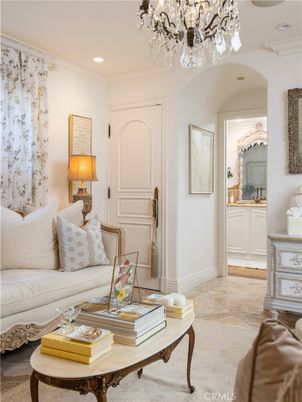 Chandelier, Interior, Living room, Recessed Lighting