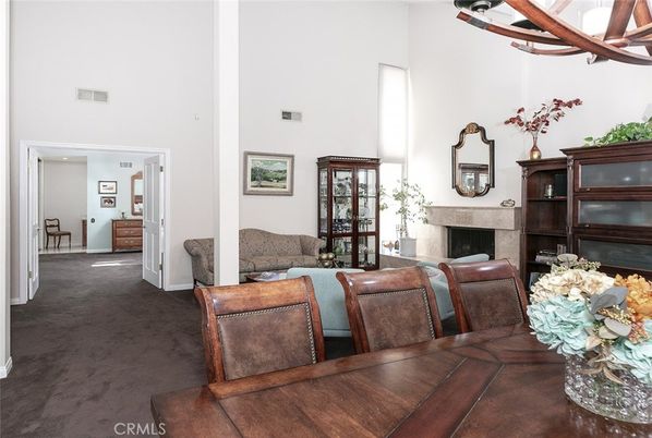 Dining room, Fireplace, Interior, Living room