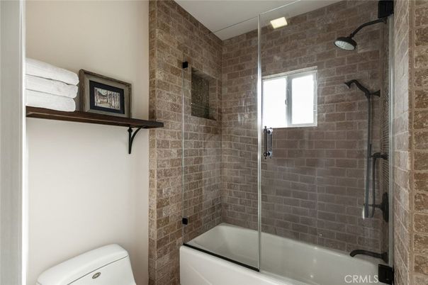 Bathroom, Glass Shower, Interior, Stone Walls