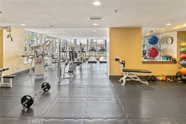 Fitness Equipment, Gym, Interior, Recessed Lighting