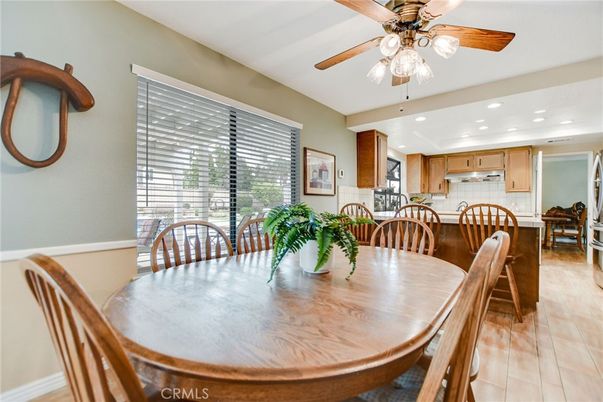 Dining room, Interior, Kitchen, Recessed Lighting, Wood Texture Flooring