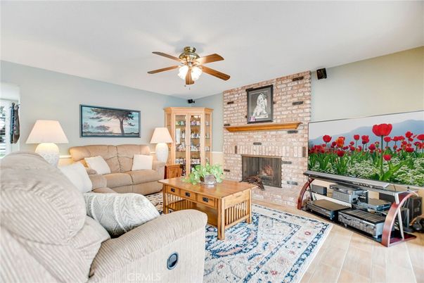Fireplace, Interior, Living room, Stone Walls, Wood Texture Flooring
