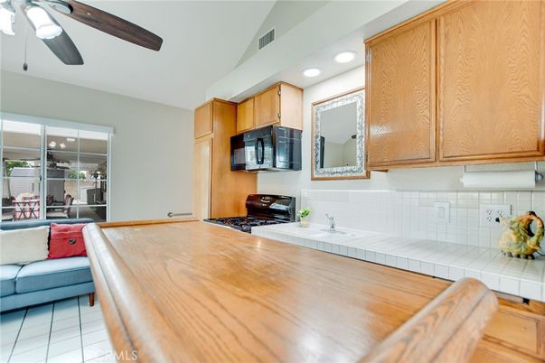 Interior, Kitchen, Recessed Lighting, Tile Countertops
