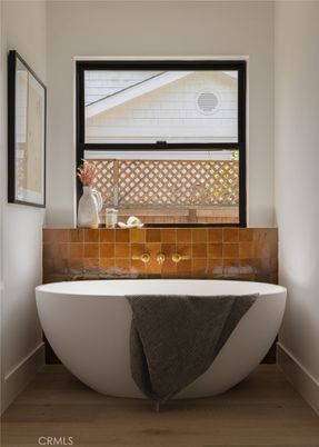 Bathroom, Free Standing Baths, Interior, Wood Texture Flooring