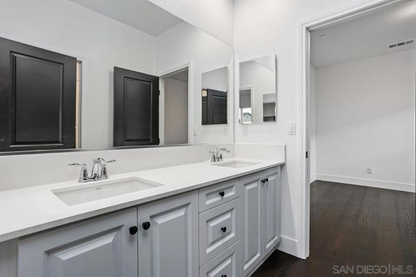 Bathroom, Dual Sink Vanities, Interior, Wood Texture Flooring