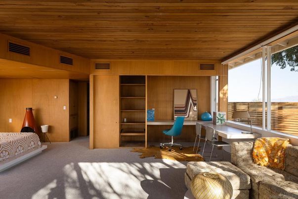 Home Office, Interior, Wooden Ceilings, Wooden Walls