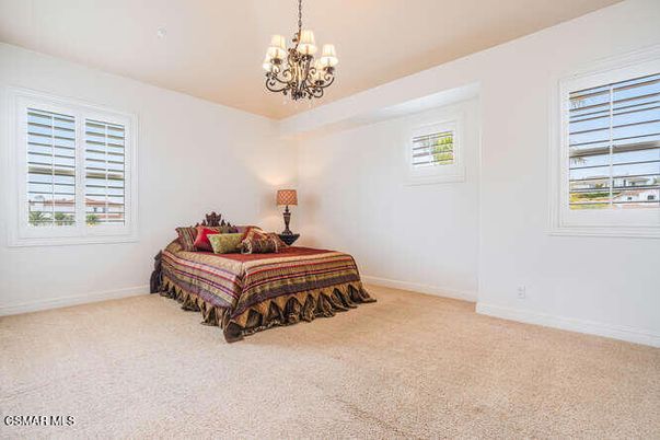 Bedroom, Chandelier, Interior