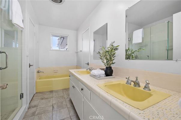 Bathroom, Dual Sink Vanities, Glass Shower, Interior, Tile Countertops